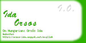 ida orsos business card